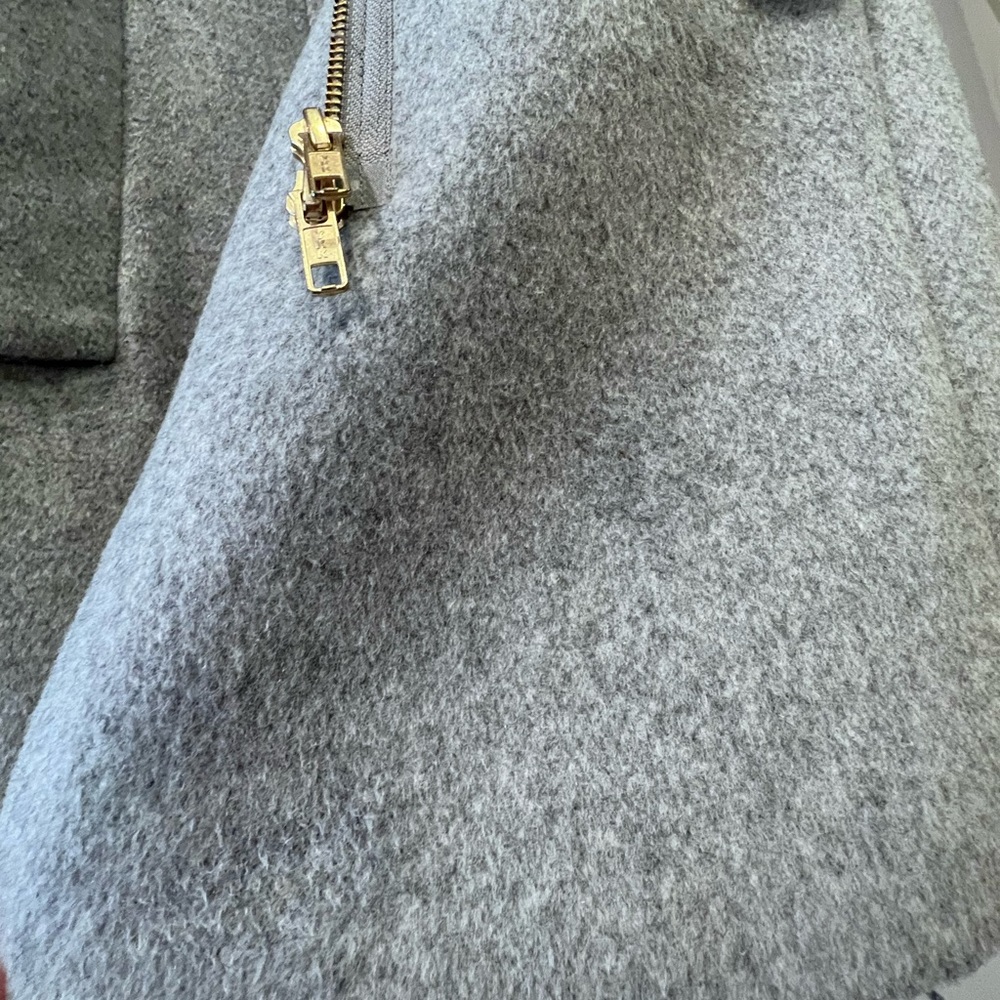 J.crew Wool Coat Gray YKK zipper Petite - Picture 5 of 11